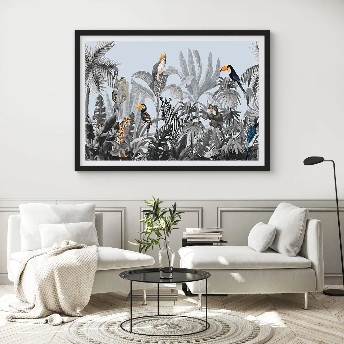 Poster în ramă neagră - O fabulă africană - 50x40 cm