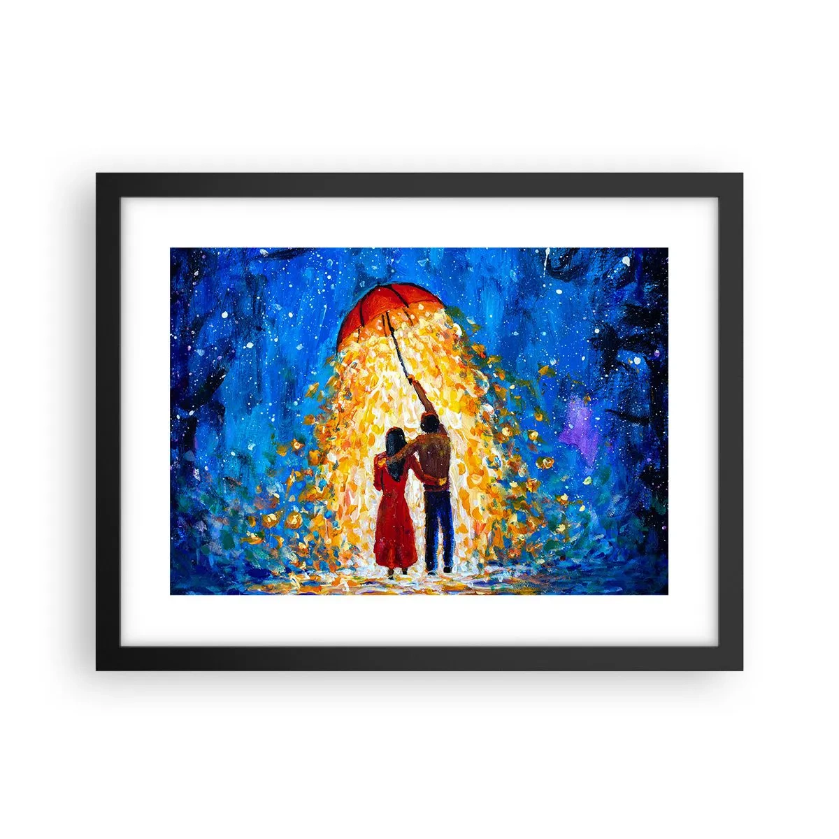 Poster în ramă neagră - Magia unei seri ploioase? - 40x30 cm