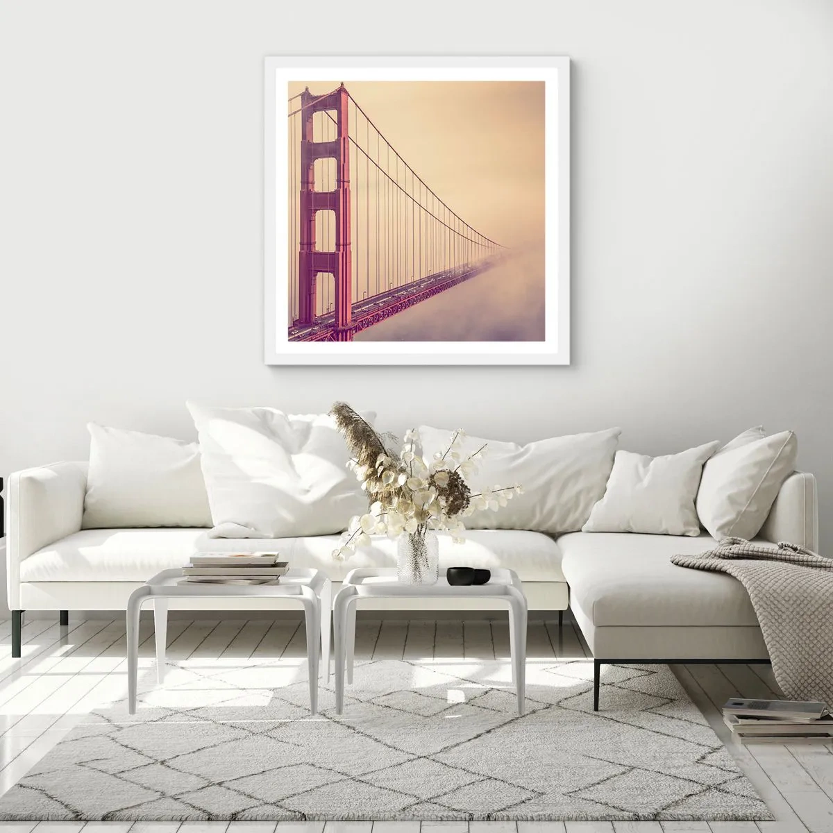 Poster în ramă albă - Între cer și pământ - 30x30 cm