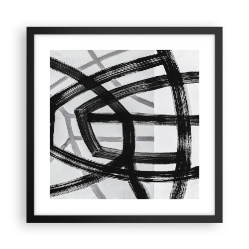 Poster în ramă neagră - Construind adâncimea - 40x40 cm