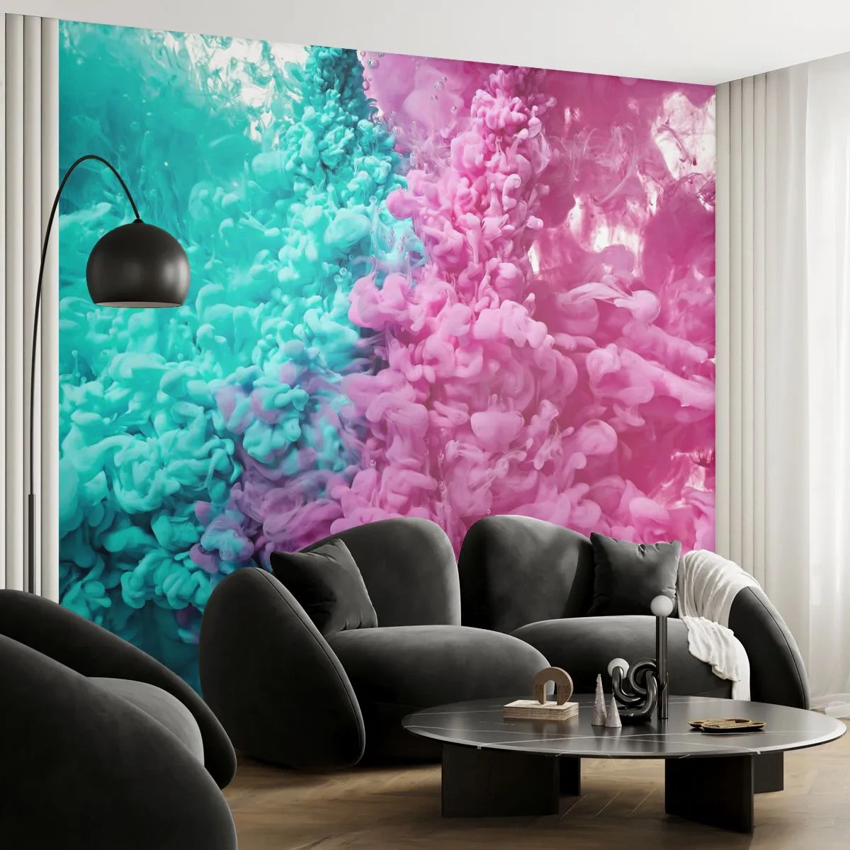 Tapet Standard Eco - O ciocnire decisivă - Abstracția, Bucată, 3D - 400x280 cm