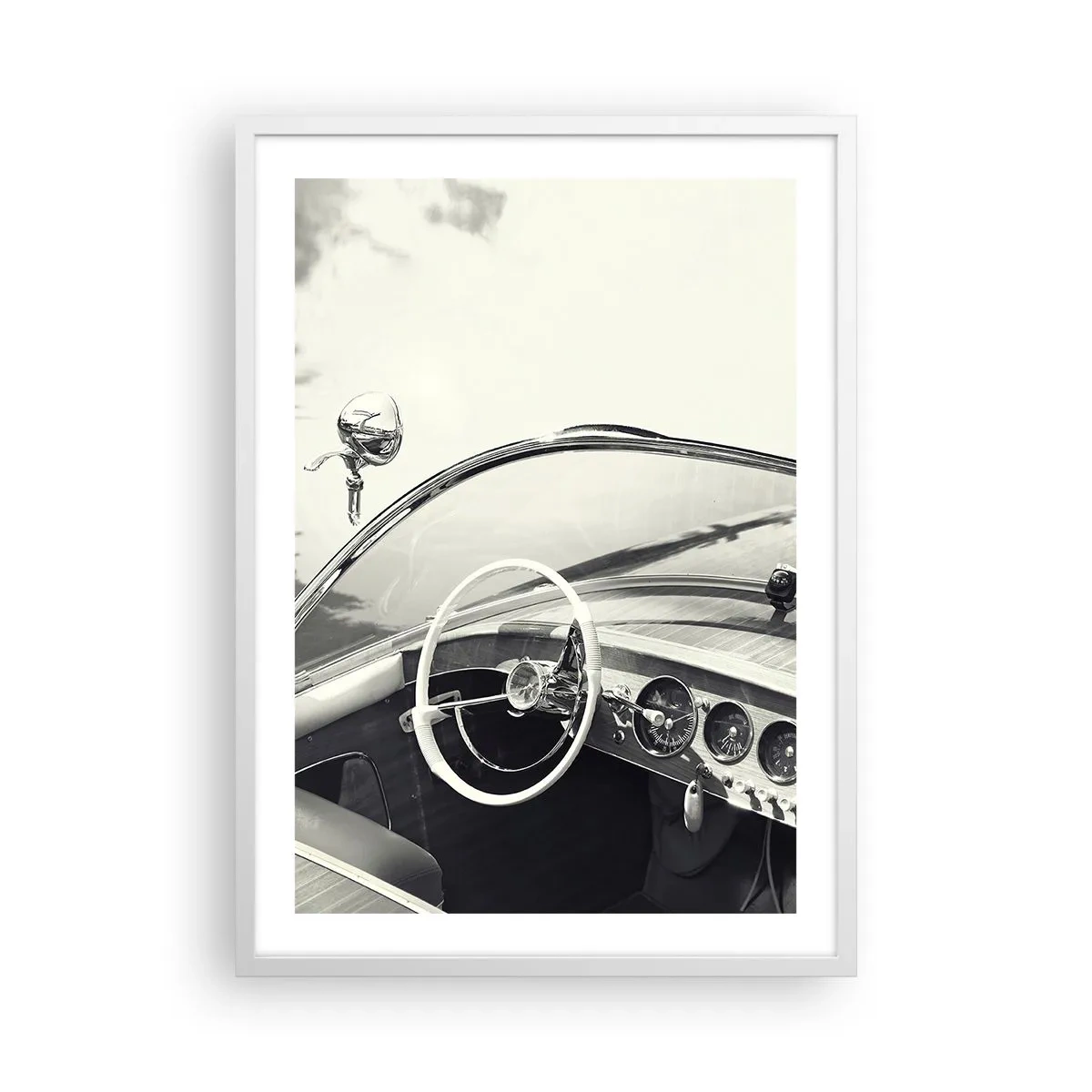 Poster în ramă albă - E timpul pentru cei bogați - 50x70 cm