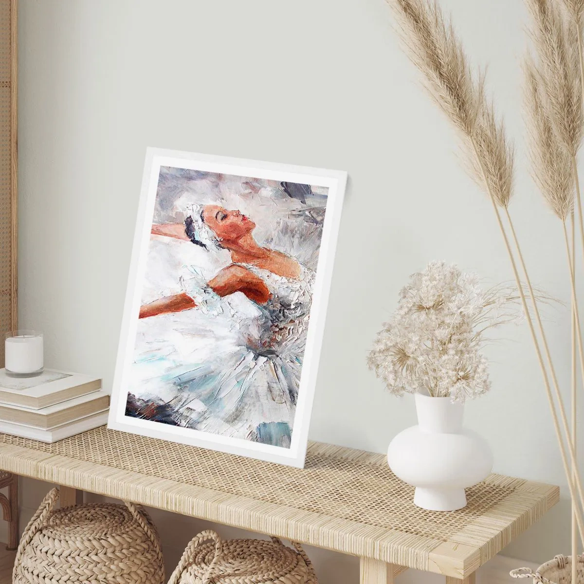 Poster în ramă albă - Moale și ușoară ca tulul - 50x70 cm