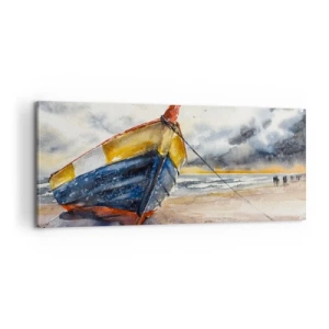 Tablou pe pânză - Se odihnește pe țărm - 100x40 cm