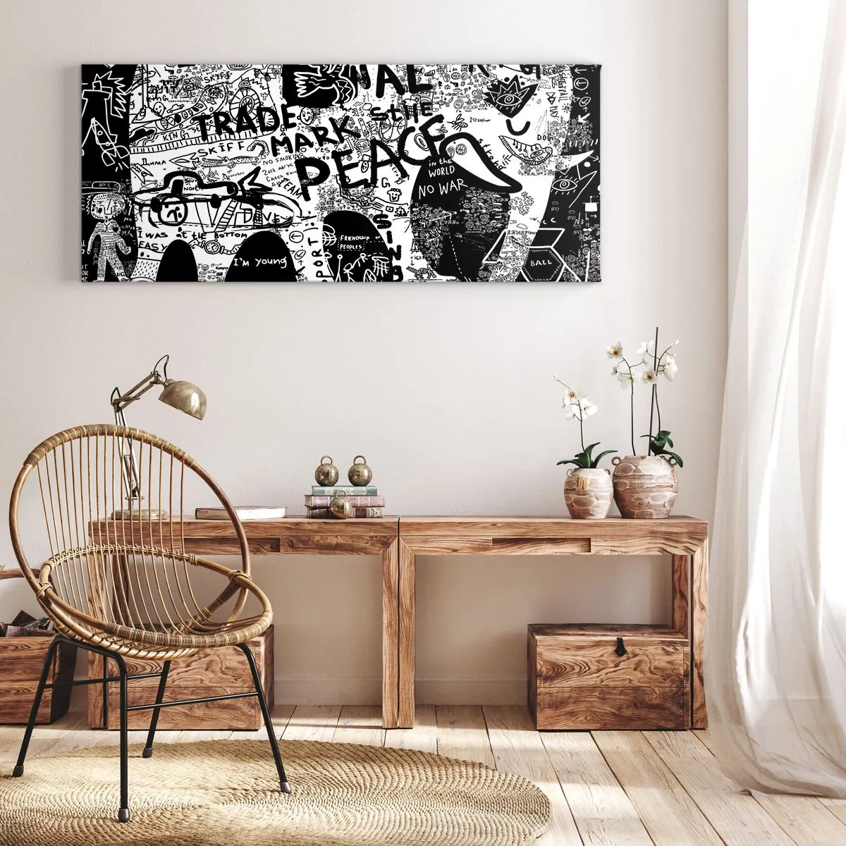 Tablou pe pânză - Lumea bogată a străzii - 100x40 cm