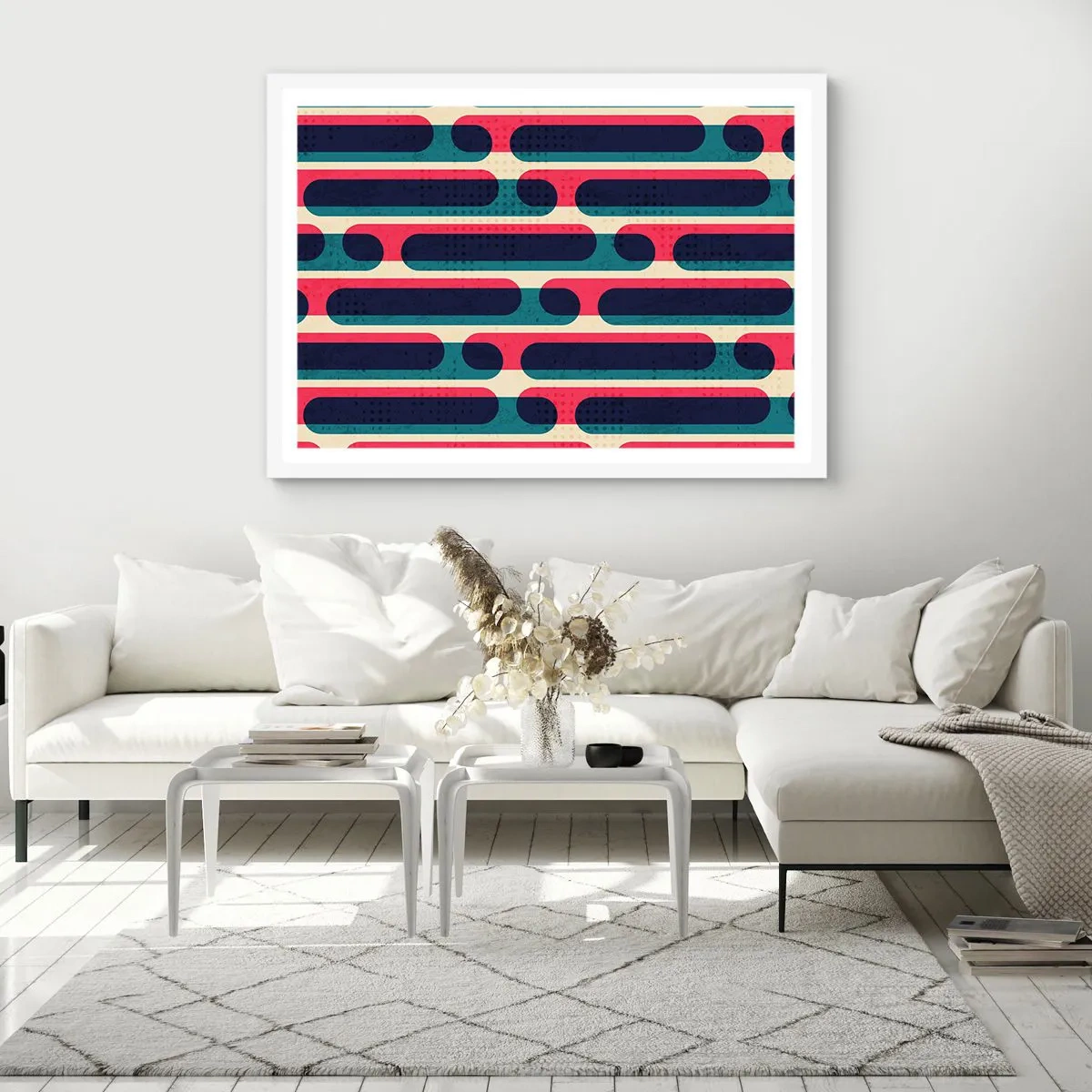 Poster în ramă albă - Înăuntru și înainte - 40x30 cm