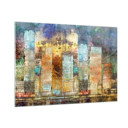Tablou pe sticlă - Metropola însorită - 100x70 cm