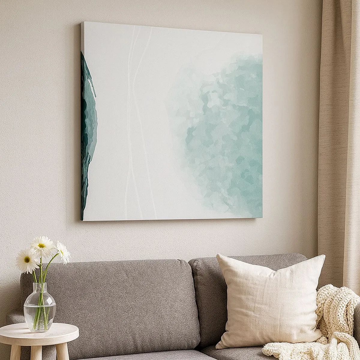 Tablou pe pânză - Întâlnire cu ceața - 30x30 cm