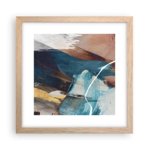Poster în ramă de stejar deschis - Cu fler și energie - 30x30 cm