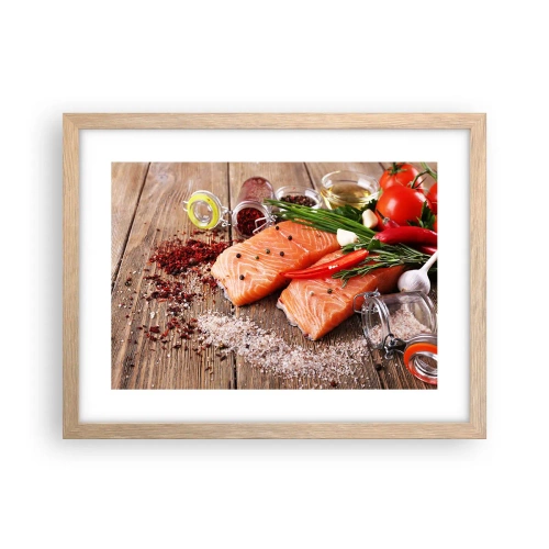 Poster în ramă de stejar deschis - O aventură norvegiană în bucătărie - 40x30 cm