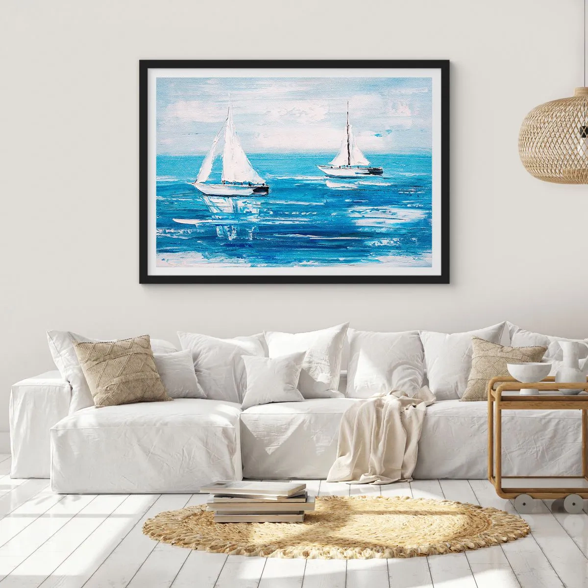 Poster în ramă neagră - Cu un prieten alături de tine - 70x50 cm