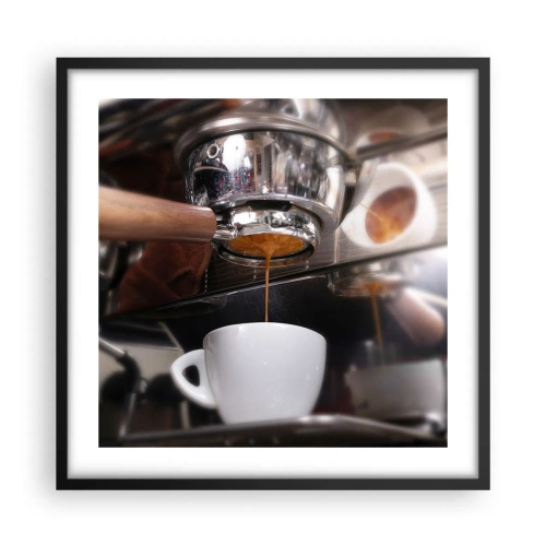 Poster în ramă neagră - Cel mai bun moment al zilei - 50x50 cm