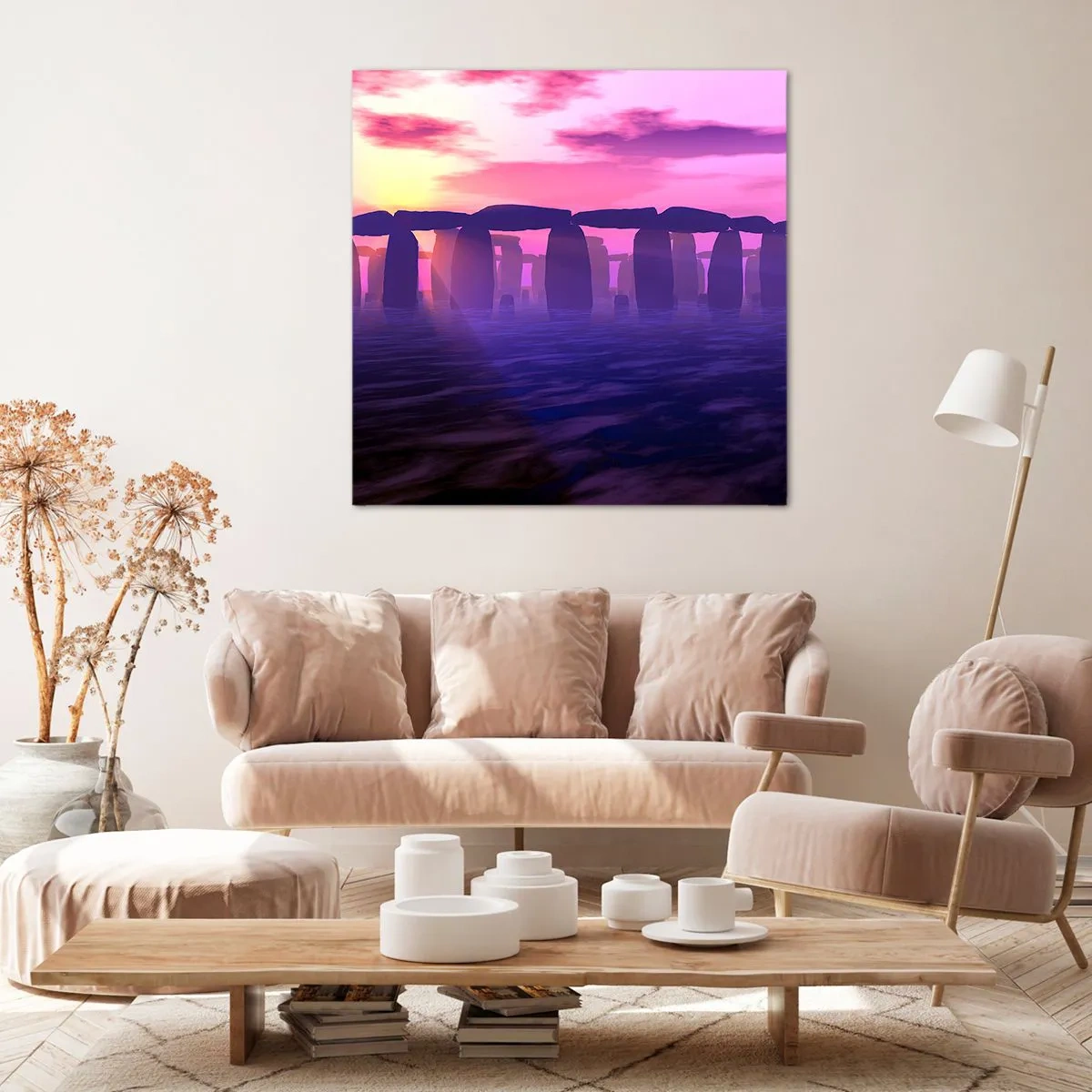 Tablou pe pânză - Mister în zori de zi în ceață - 60x60 cm