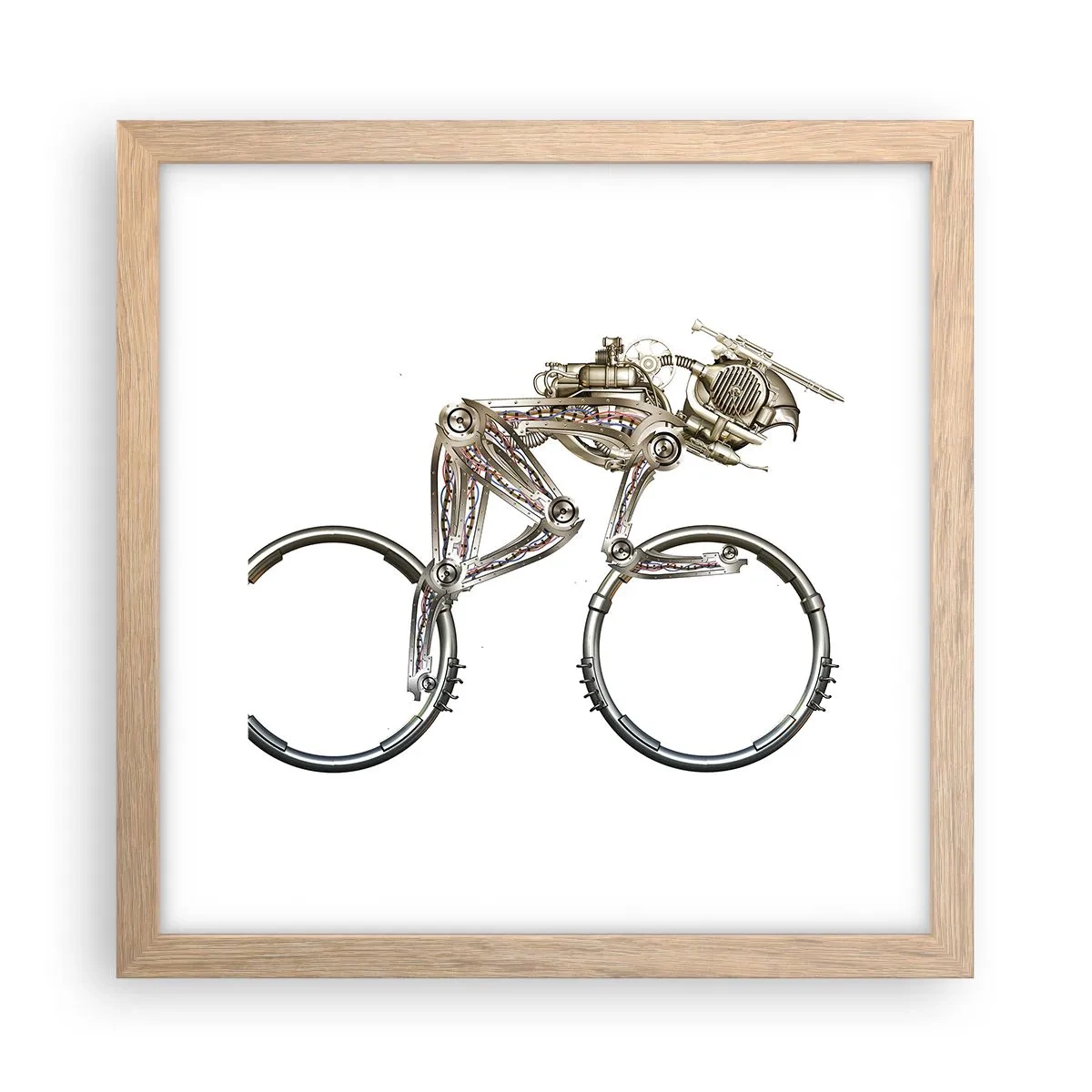Poster în ramă de stejar deschis - O mașină grozavă - 30x30 cm