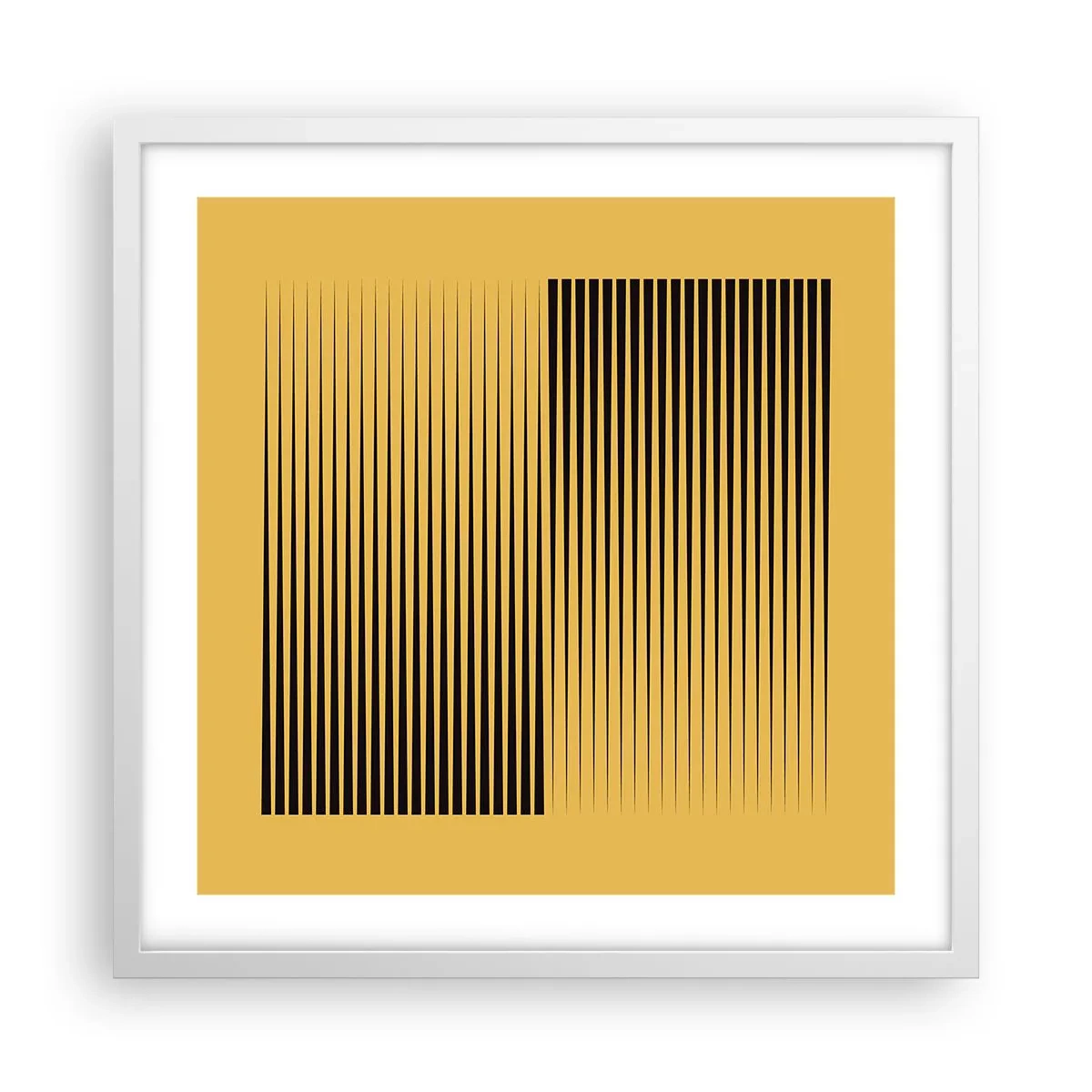 Poster în ramă albă - Pătratul contrariilor - 50x50 cm