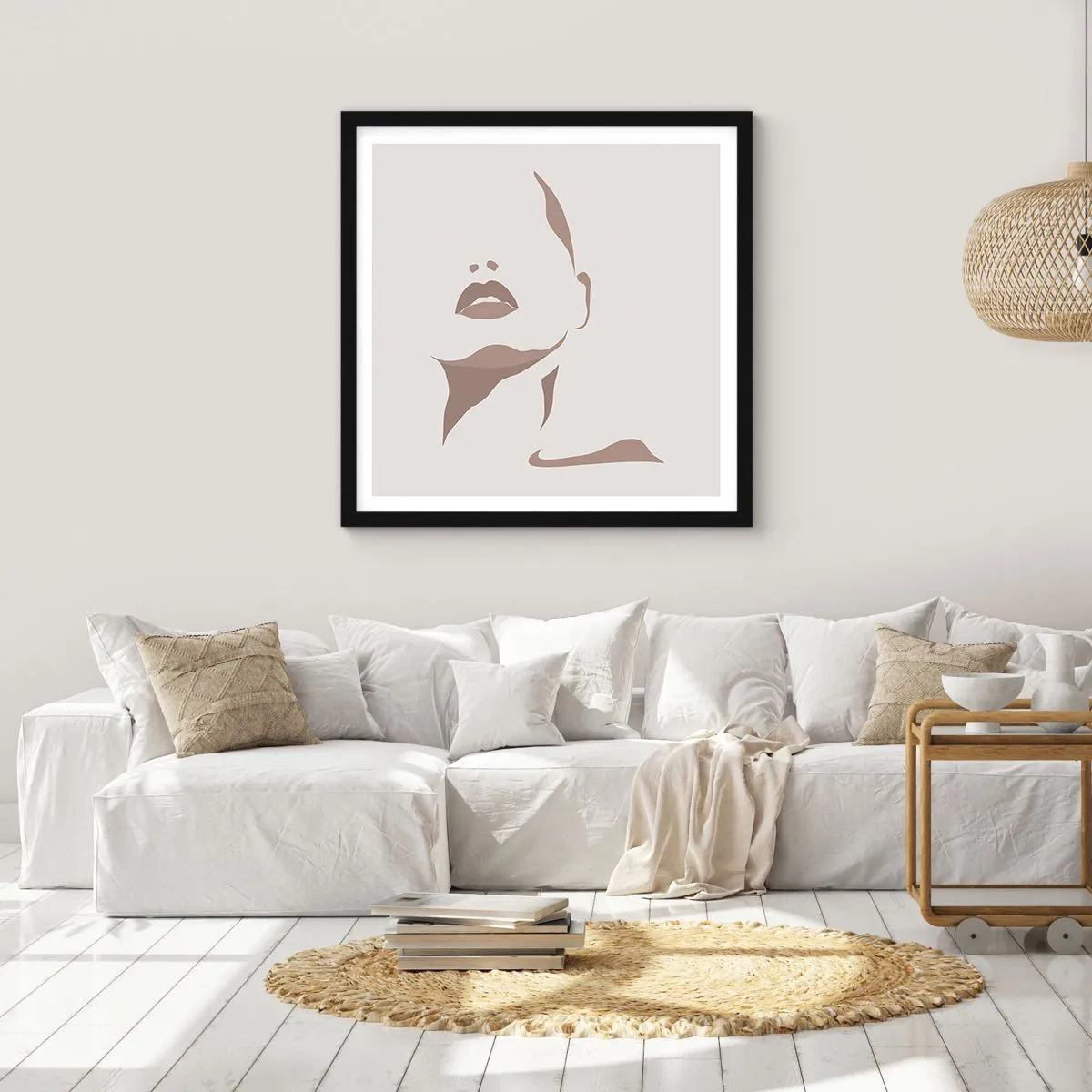 Poster în ramă neagră - Creată din lumină și umbră - 30x30 cm