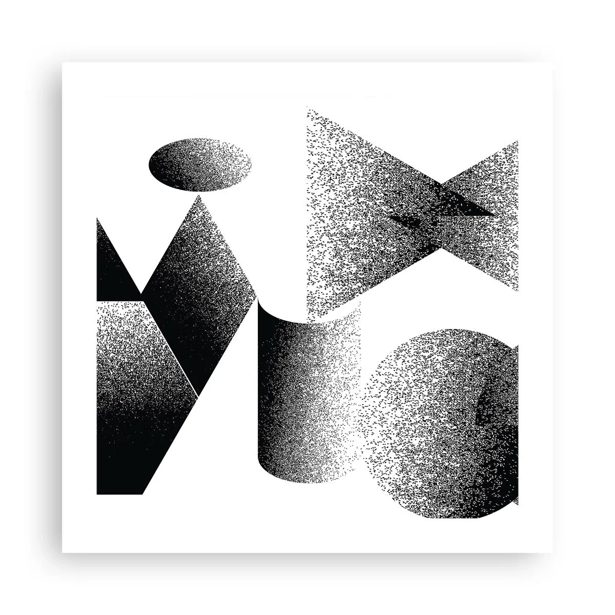 Poster - Unghiuri și ovale - 50x50 cm