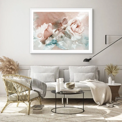 Poster în ramă albă - Spiritul romantismului - 100x70 cm