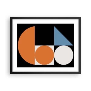 Poster în ramă neagră - Sistem de figuri - 50x40 cm