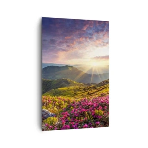 Tablou pe pânză - Prospețimea unei dimineți de munte - 80x120 cm