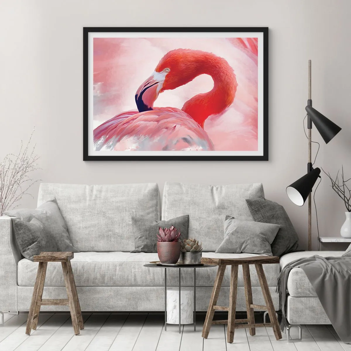 Poster în ramă neagră - Frumusețea păsărilor - 70x50 cm