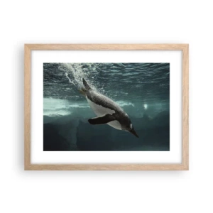 Poster în ramă de stejar deschis - Bun venit în lumea mea - 40x30 cm