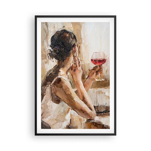 Poster în ramă neagră - Gustul unui moment bun - 61x91 cm