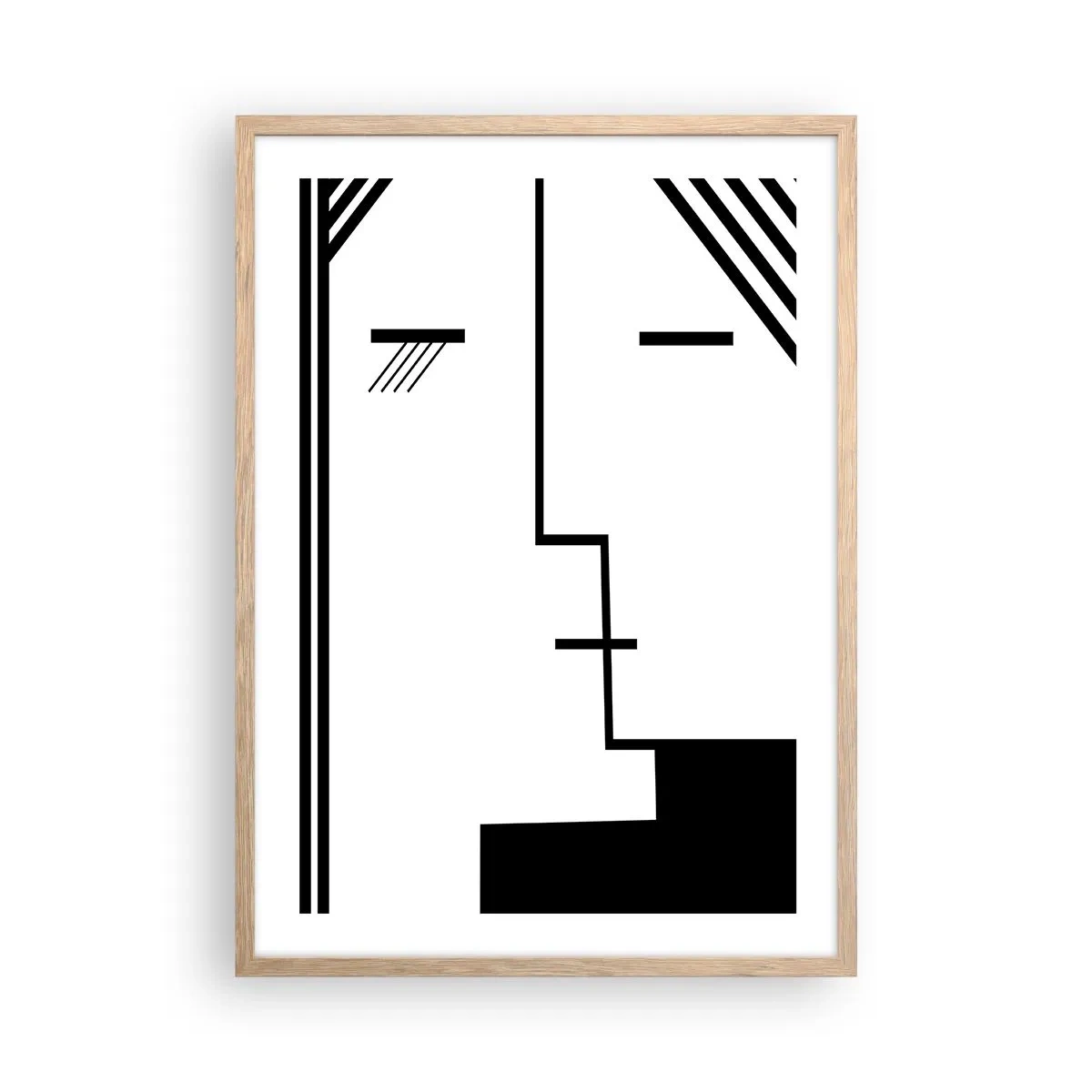 Poster în ramă de stejar deschis - Doar un sărut - 50x70 cm