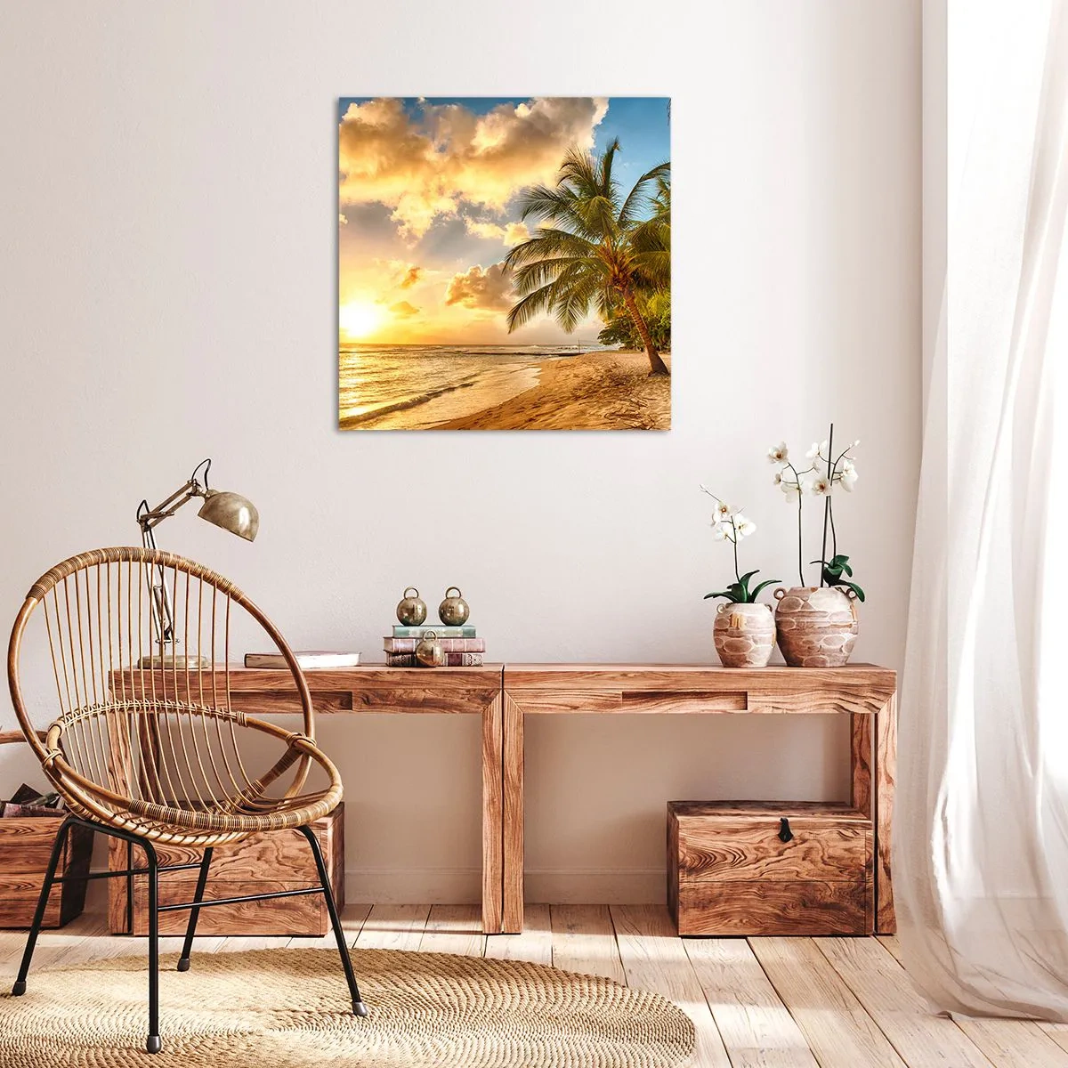 Tablou pe pânză - Vară eternă, întotdeauna o vacanță - 30x30 cm