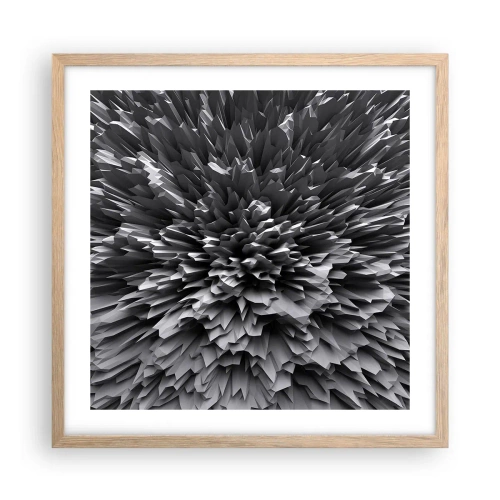 Poster în ramă de stejar deschis - Mai ascuțit nu se poate - 50x50 cm