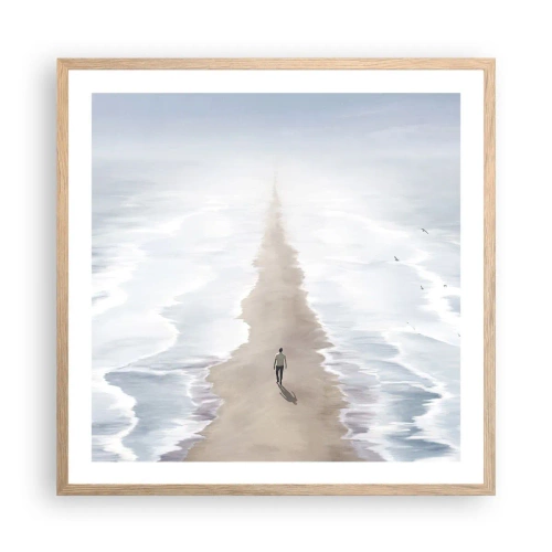 Poster în ramă de stejar deschis - Un viitor luminos - 60x60 cm