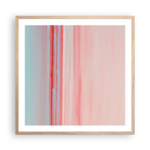 Poster în ramă de stejar deschis - Abstracție în zori - 60x60 cm