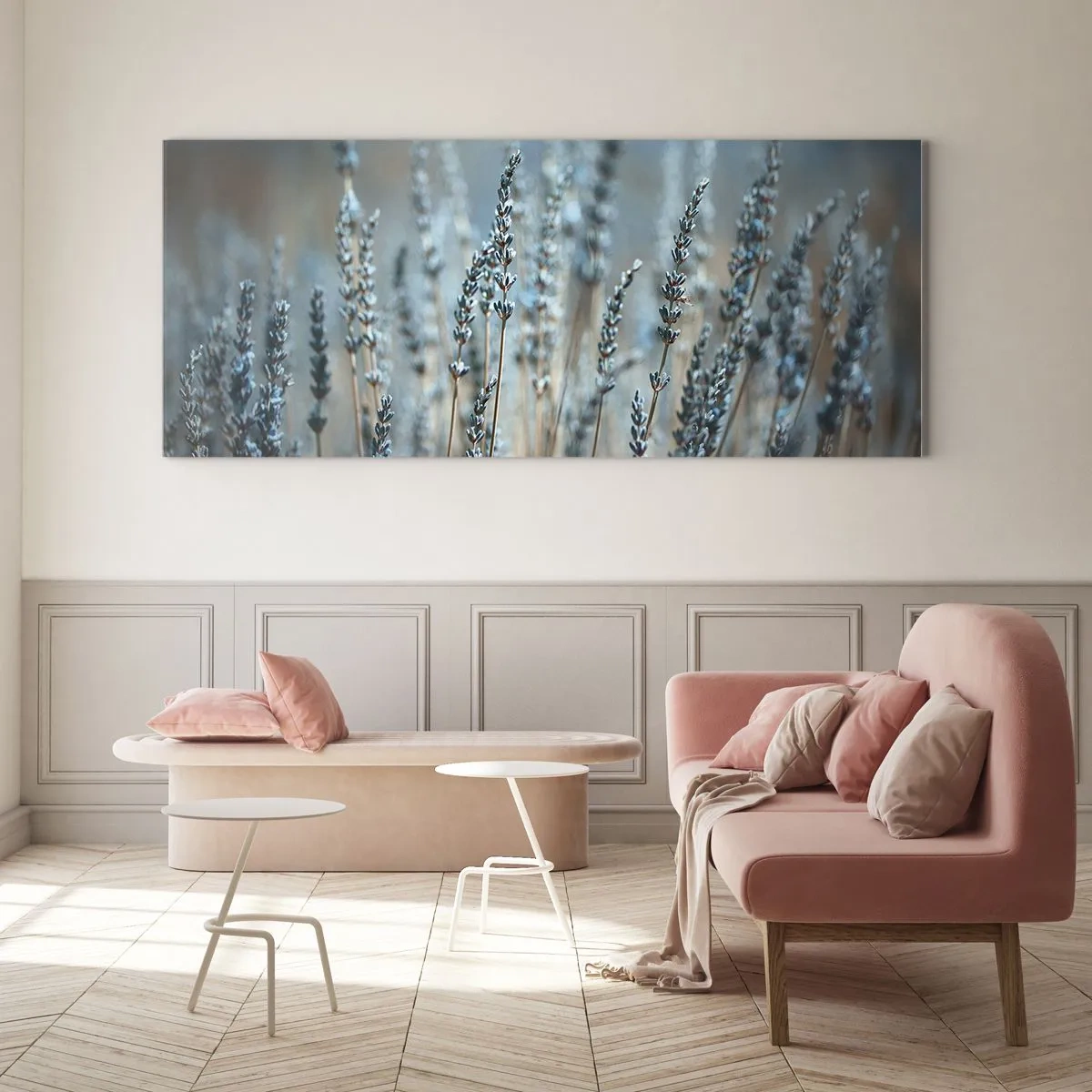 Tablou pe sticlă - Câmpul parfumat - 120x50 cm
