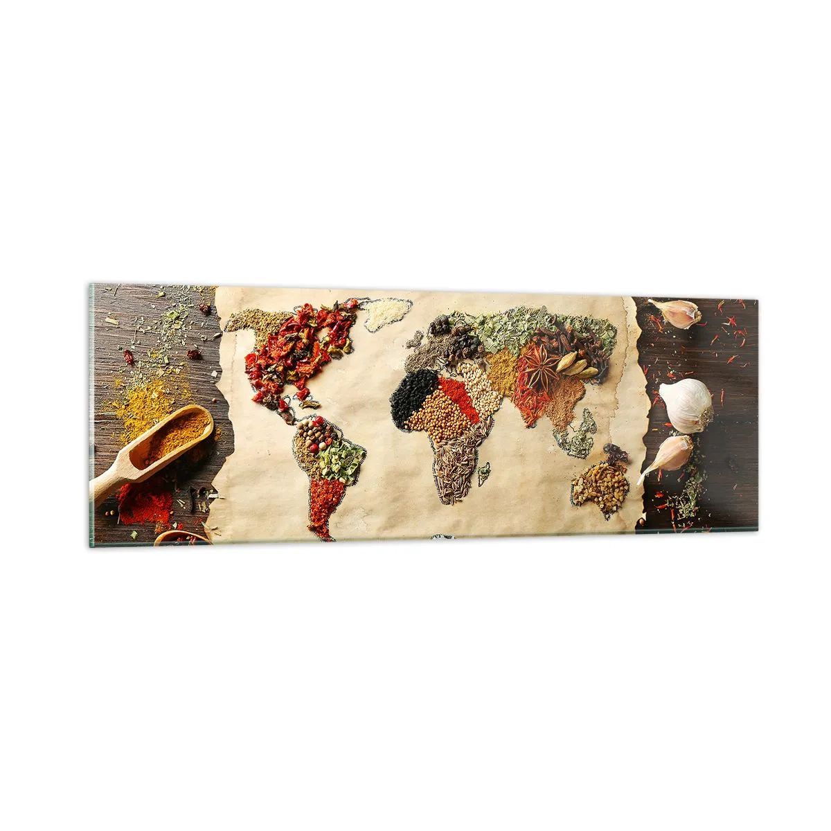 Tablou pe sticlă - Toate gusturile lumii - 90x30 cm