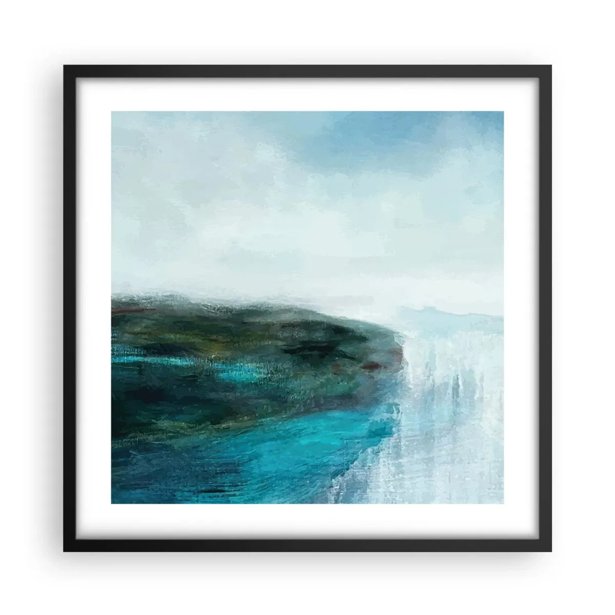 Poster în ramă neagră - Abstracție maritimă - 50x50 cm