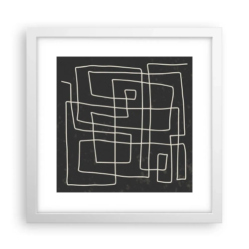 Poster în ramă albă - Nu atât de simplu - 30x30 cm