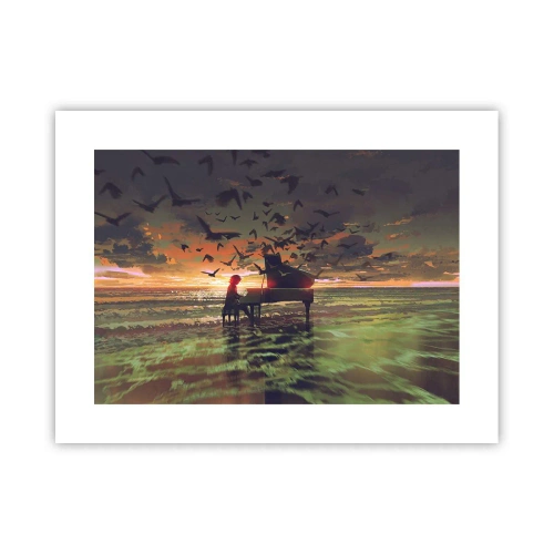 Poster - Concert pentru pian și valuri - 40x30 cm