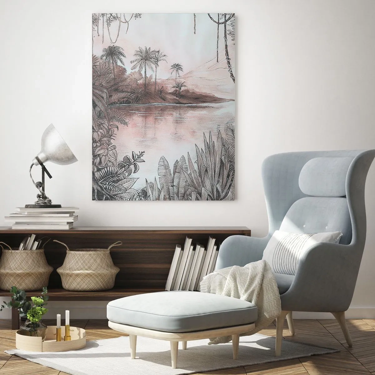 Tablou pe sticlă - Jurnalul unui explorator din secolul al XIX-lea - 70x100 cm
