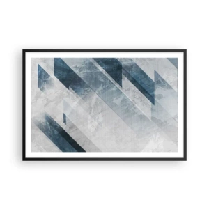Poster în ramă neagră - Compoziția spațială - mișcarea griului - 91x61 cm