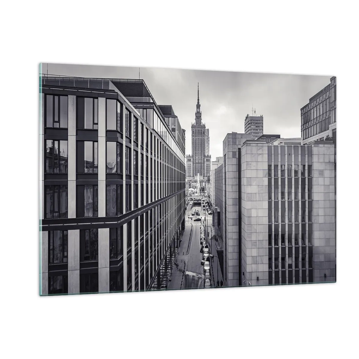 Tablou pe sticlă - Vale citadină din Varșovia - 120x80 cm