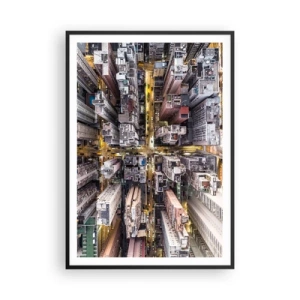 Poster în ramă neagră - Salutări din Hongkong - 70x100 cm