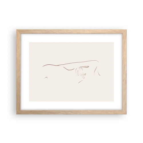 Poster în ramă de stejar deschis - Forma dorinței - 40x30 cm