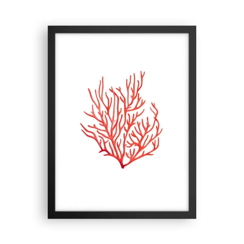 Poster în ramă neagră - Coral filigranat - 30x40 cm