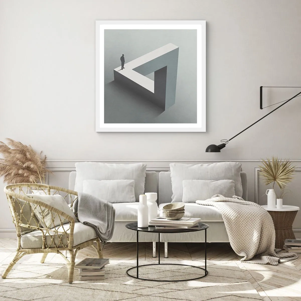 Poster în ramă albă - Și totuși este posibil - 40x40 cm