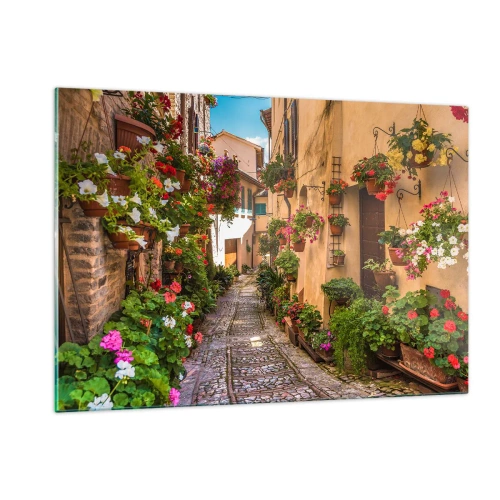Tablou pe sticlă - Străduță italiană - 120x80 cm