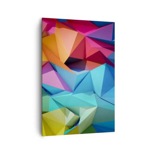 Tablou pe pânză - Origami de curcubeu - 70x100 cm