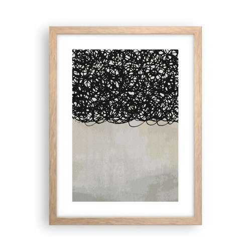 Poster în ramă de stejar deschis - Abstracție înfășurată - 30x40 cm