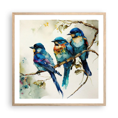 Poster în ramă de stejar deschis - Se simte jignit? - 60x60 cm