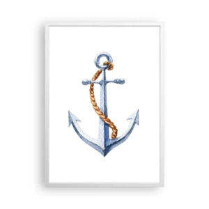 Poster în ramă albă - Ahoy aventura! - 50x70 cm