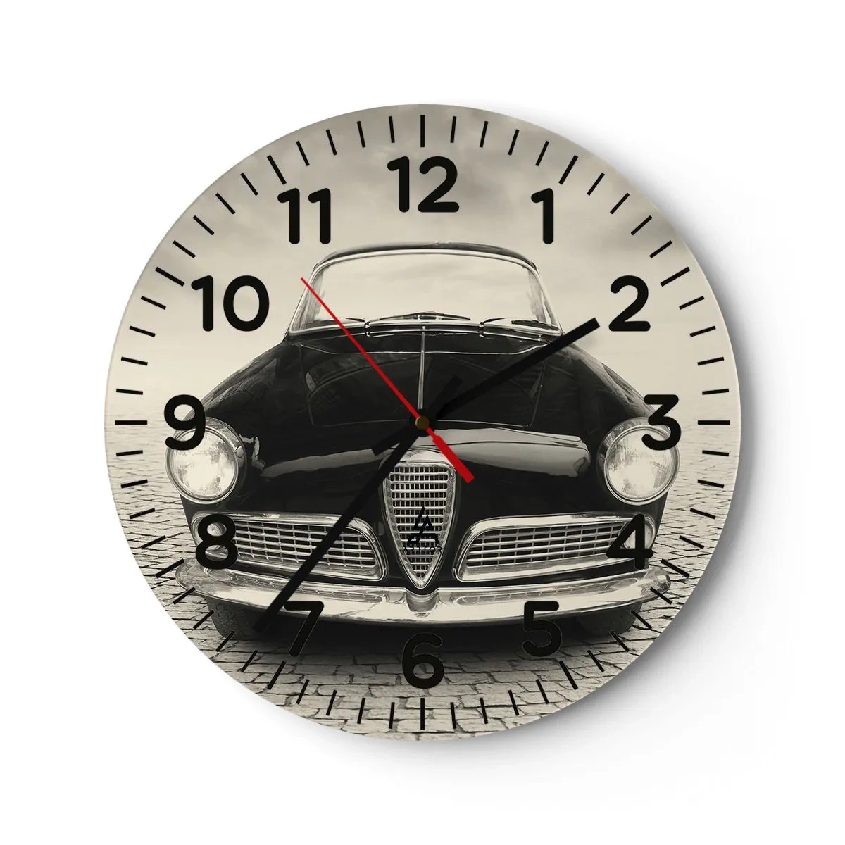 Ceas de perete - Ceas pe sticlă - Și cum să nu mă iubești? - 40x40 cm